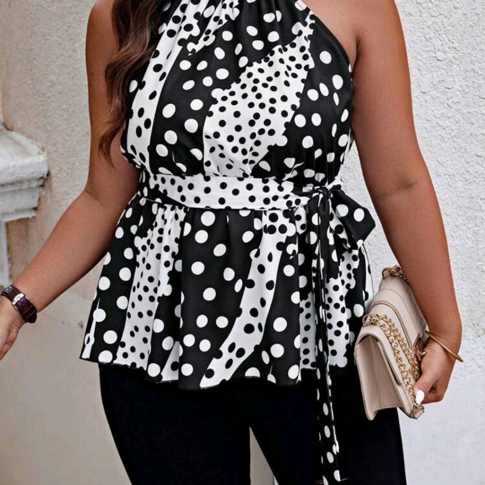 Blouse and cardigan.